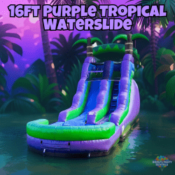 16ft Purple Tropical Waterslide