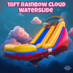 18ft Rainbow Cloud Waterslide