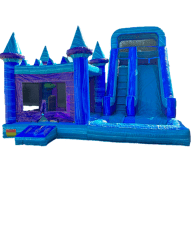Catalog209 1754952548 Blue Mystic Castle 15' Slide Combo (Wet/Dry)