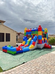 IMG 2063 1755014477 Block Bounce House Slide Combo (Wet/Dry)