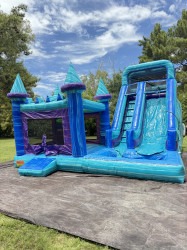 IMG 2656 1754952549 Blue Mystic Castle 15' Slide Combo (Wet/Dry)