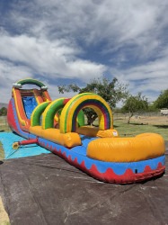 IMG 6827 1755016075 18ft Rainbow Cloud Waterslide + Rainbow Slip N Slide