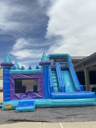 IMG 6849 1754952585 Blue Mystic Castle 15' Slide Combo (Wet/Dry)