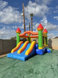 IMG 8861 1754607425 Mega Rainbow Castle Bounce House (Dry)