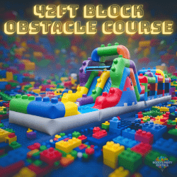 Block 12ft Slide + Obstacle Course (Wet/Dry)