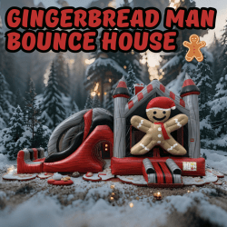 Gingerbread Man Christmas Bounce House (Wet/Dry)