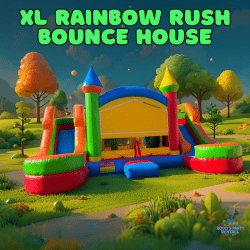 XL Rainbow Rush Bouncy (Wet/Dry)