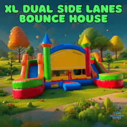XL Dual Side Lanes Bouncy Combo (Wet/Dry)