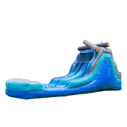 13ft dual lane waterslide 1764795015 13ft Dual Lane Blue Tropical Slide
