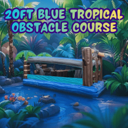 20ft Blue Tropical Obstacle Course (Dry)