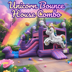 Unicorn Bounce House Combo