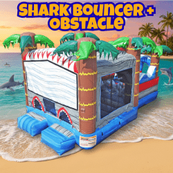 Shark Bounce House + Obstacle (Dry)