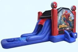 spiderman bouncy waterslide rental 1771624244 1 Spider-Man Bounce House Combo (Wet/Dry)